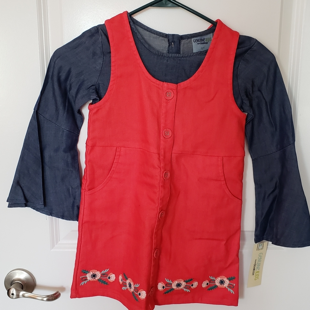 New dress with jean shirt genuine Kids 5